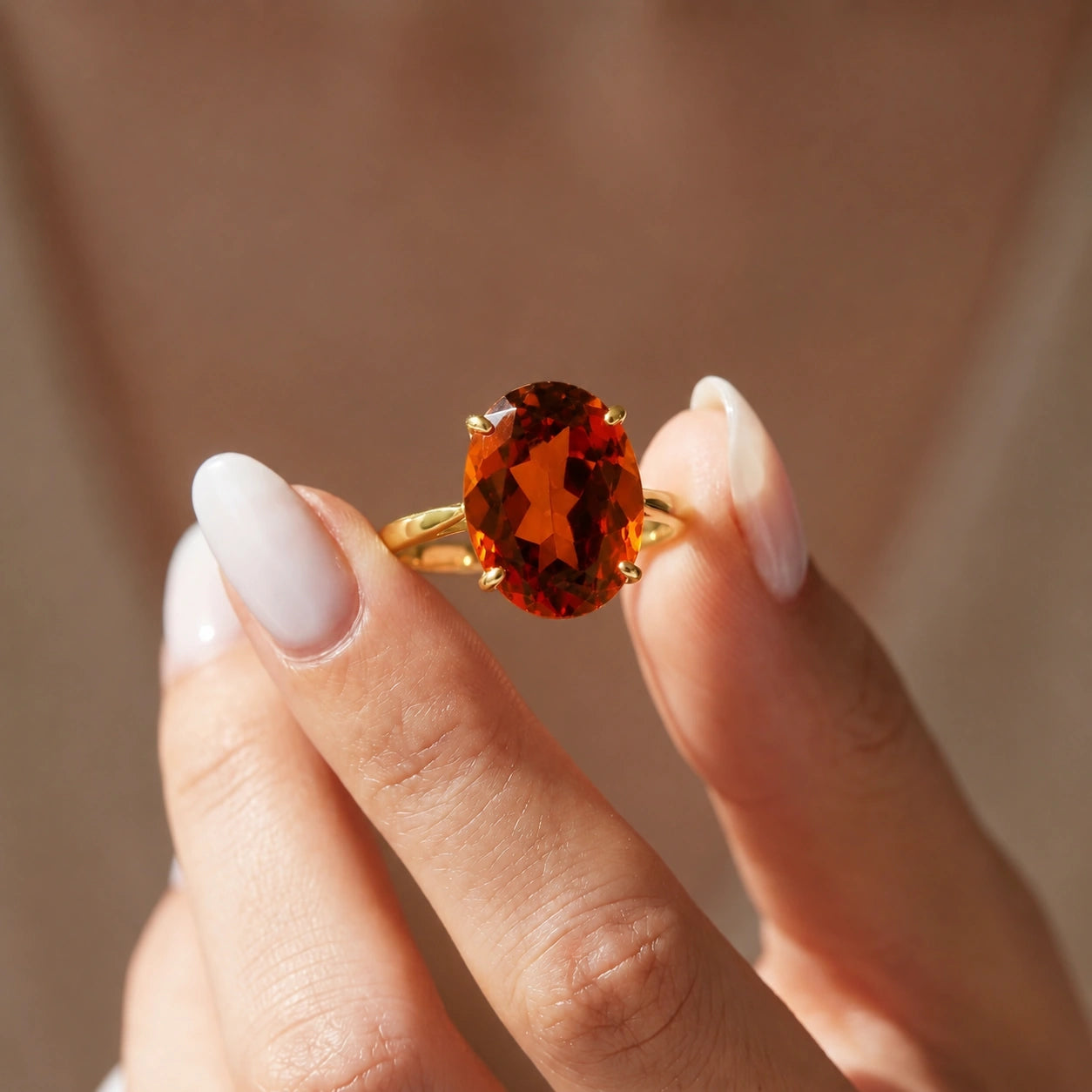 Yellow Gold Garnet — Zaira