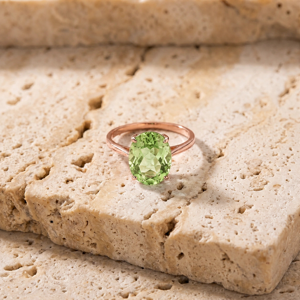 Rose Gold Green Amethyst — Zaira