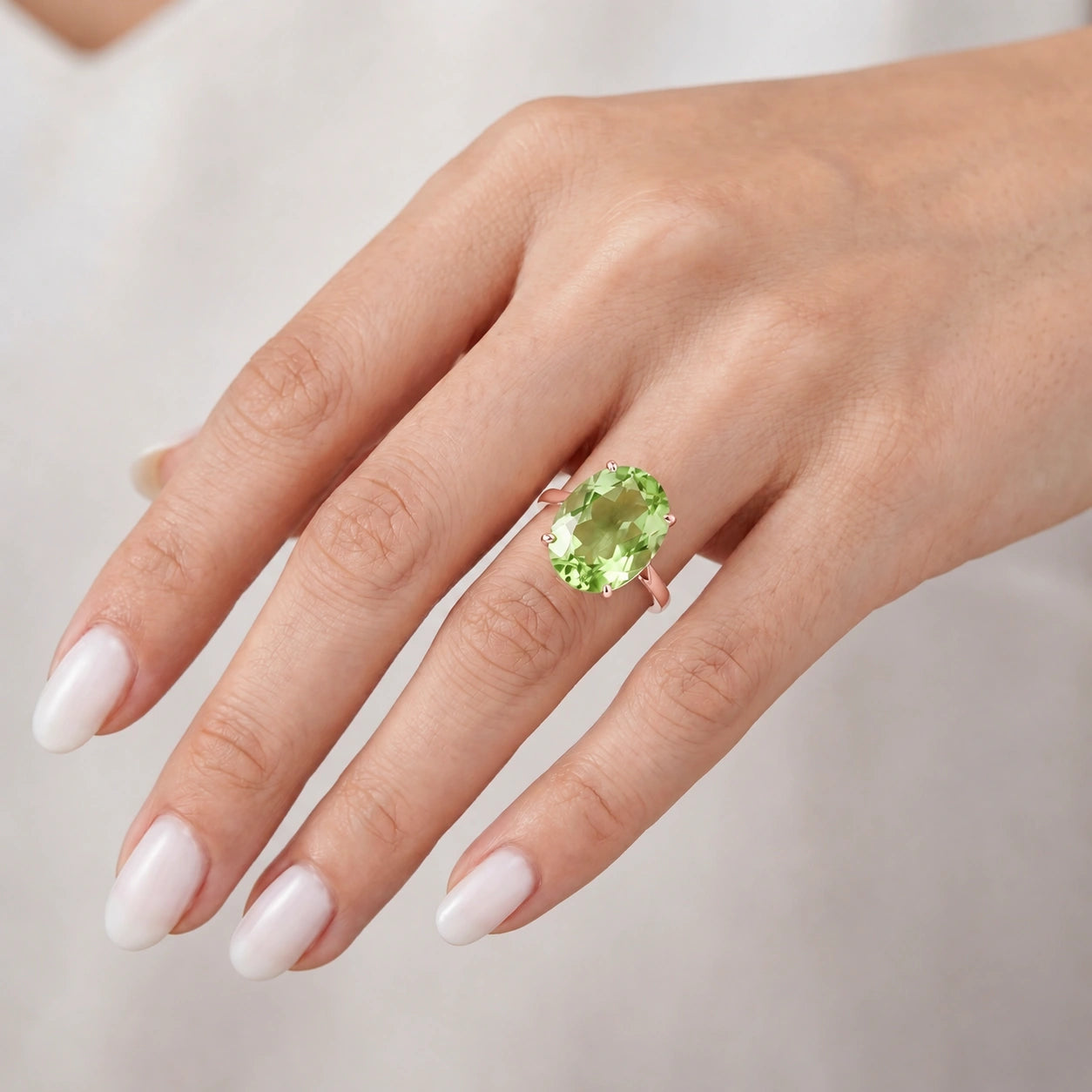Rose Gold Green Amethyst — Zaira