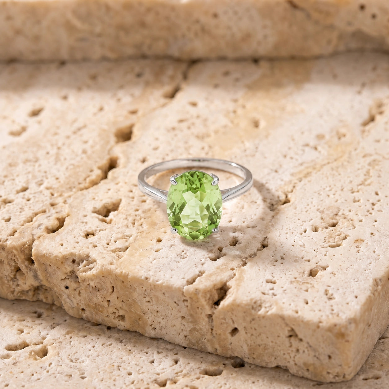 White Gold Green Amethyst — Zaira