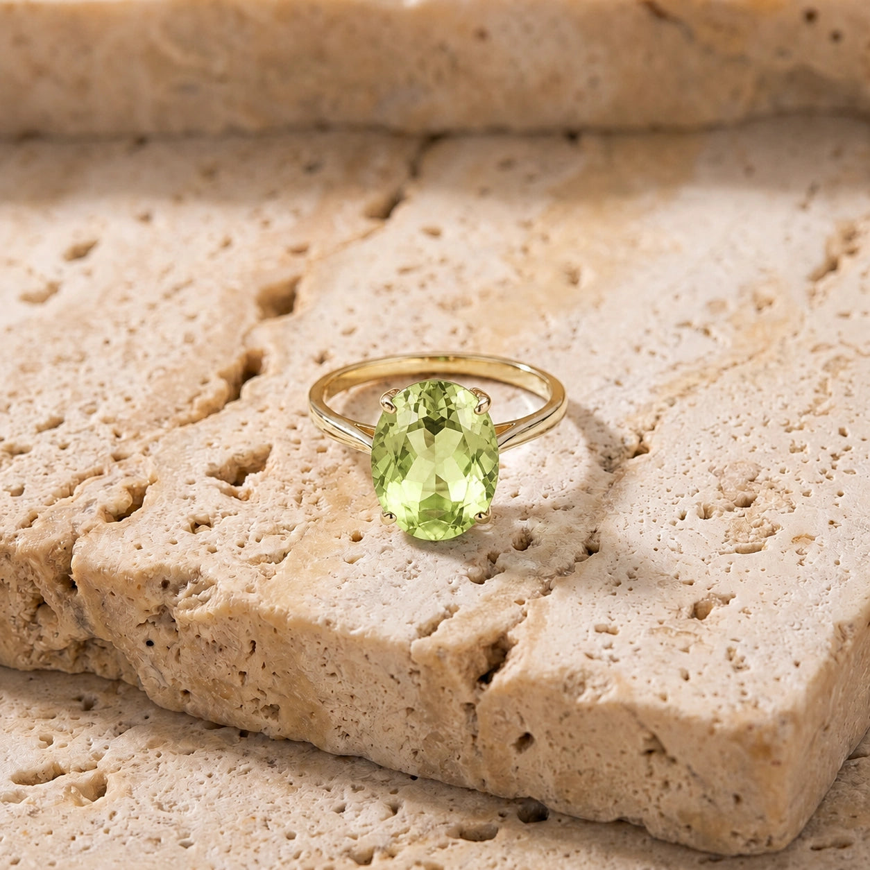 Yellow Gold Green Amethyst — Zaira