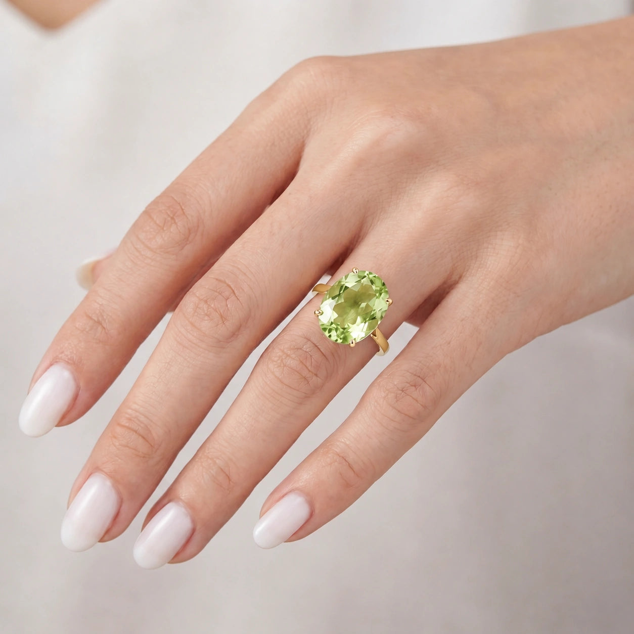Yellow Gold Green Amethyst — Zaira