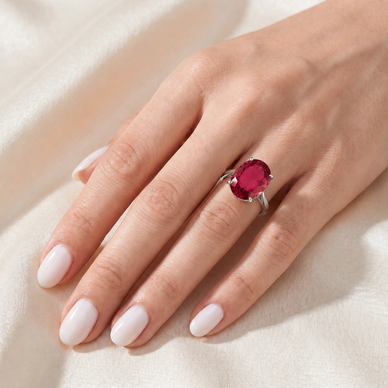 White Gold Ruby — Zaira