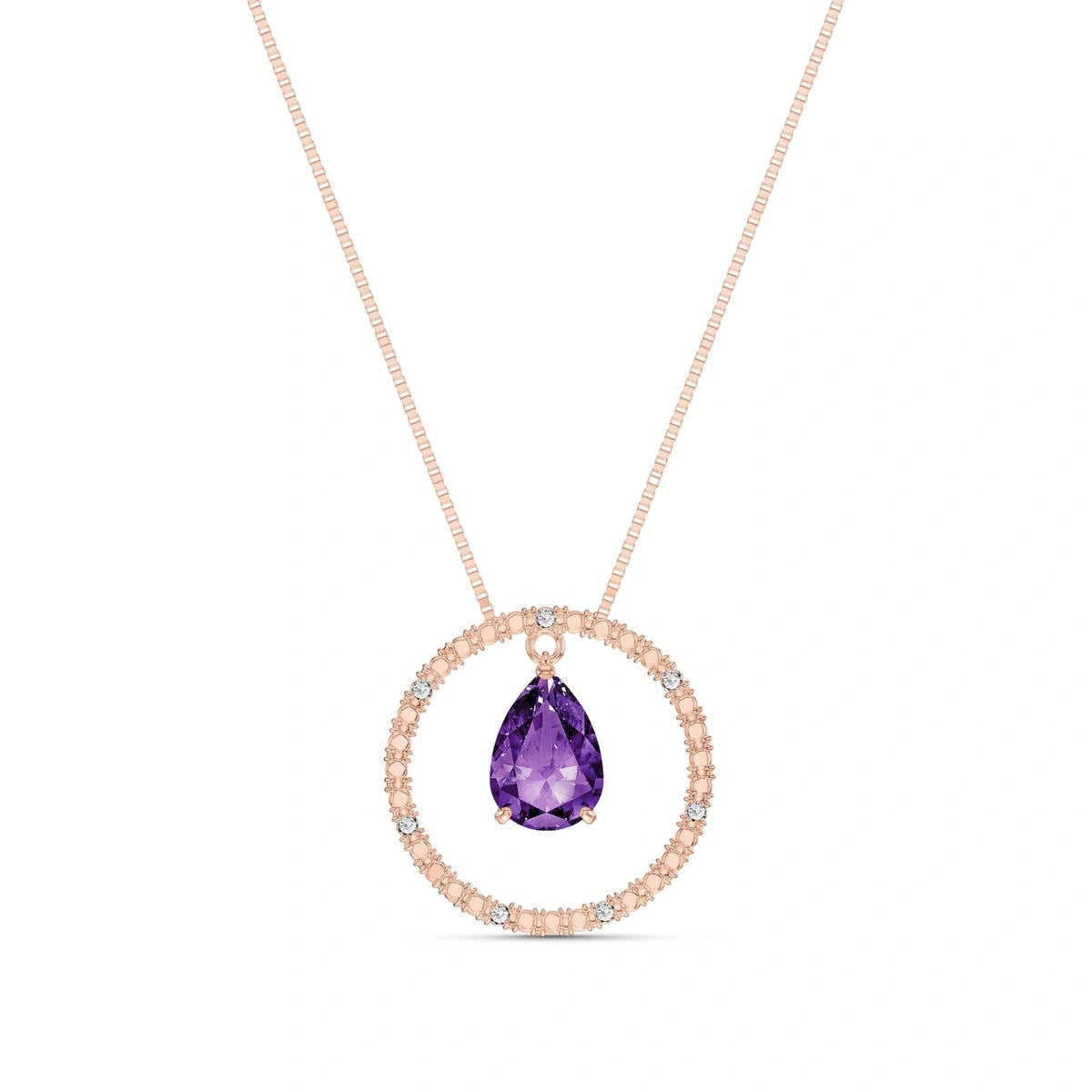 Rose Gold Amethyst & Diamond — Arnalda