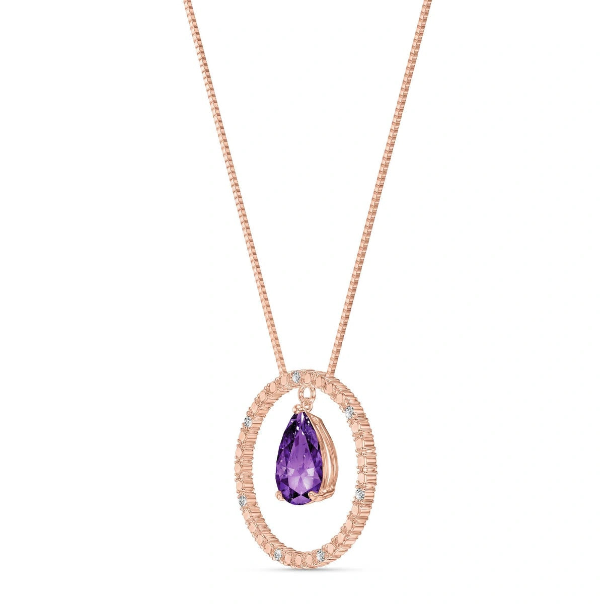 Rose Gold Amethyst & Diamond — Arnalda