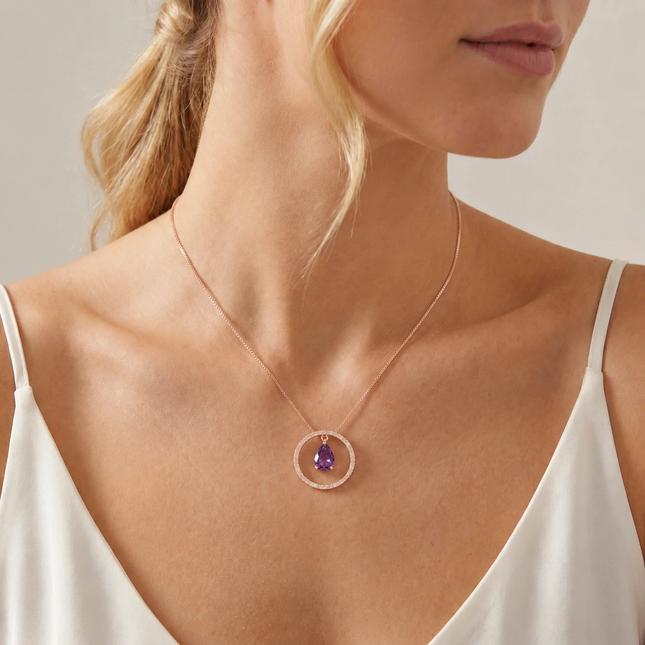 Rose Gold Amethyst & Diamond — Arnalda