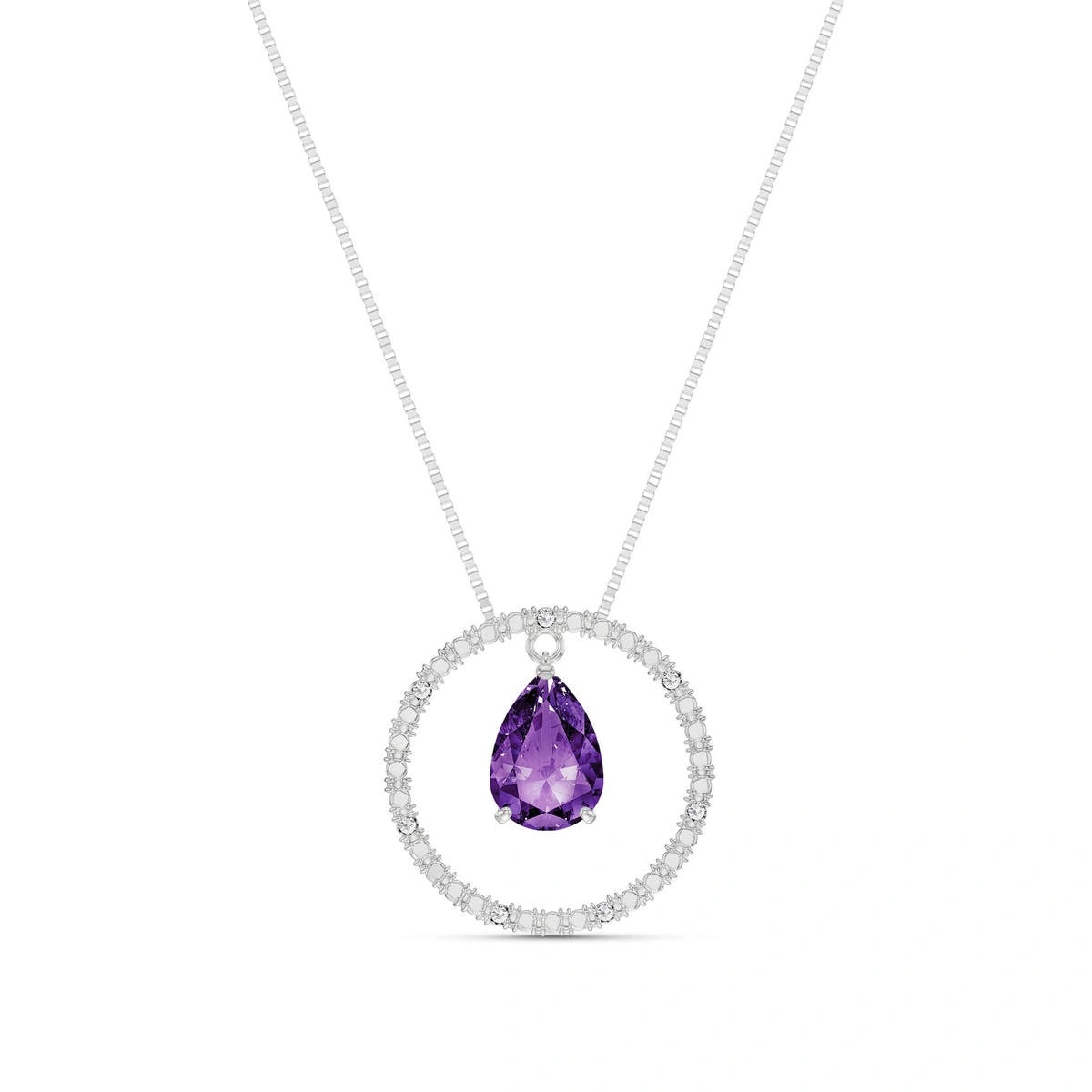 White Gold Amethyst & Diamond — Arnalda
