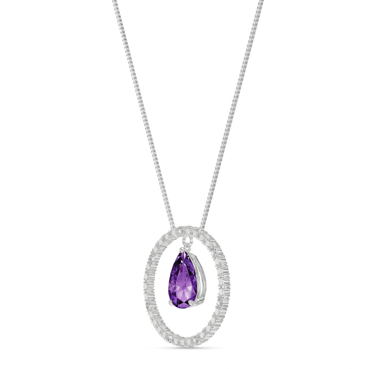 White Gold Amethyst & Diamond — Arnalda