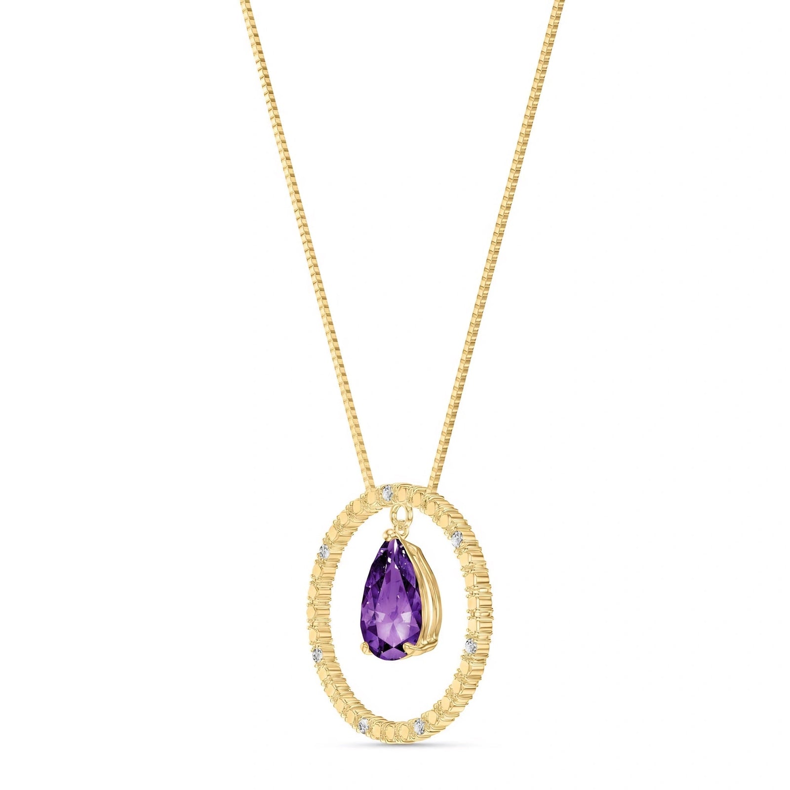 Yellow Gold Amethyst & Diamond — Arnalda