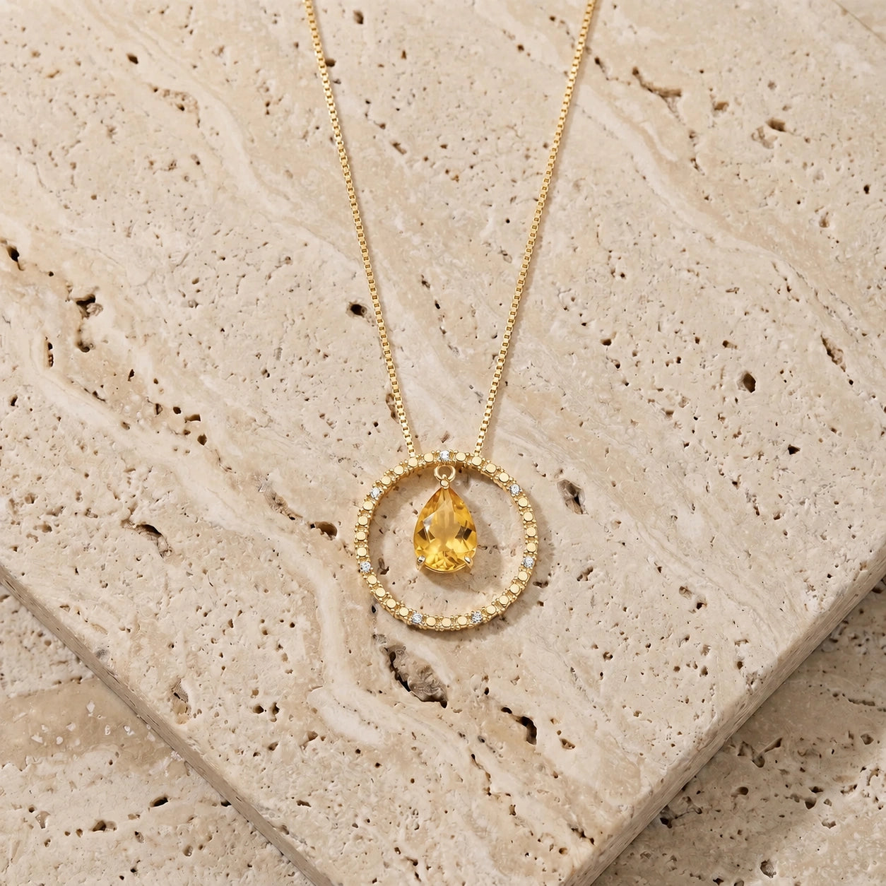 Yellow Gold Amethyst & Diamond — Arnalda