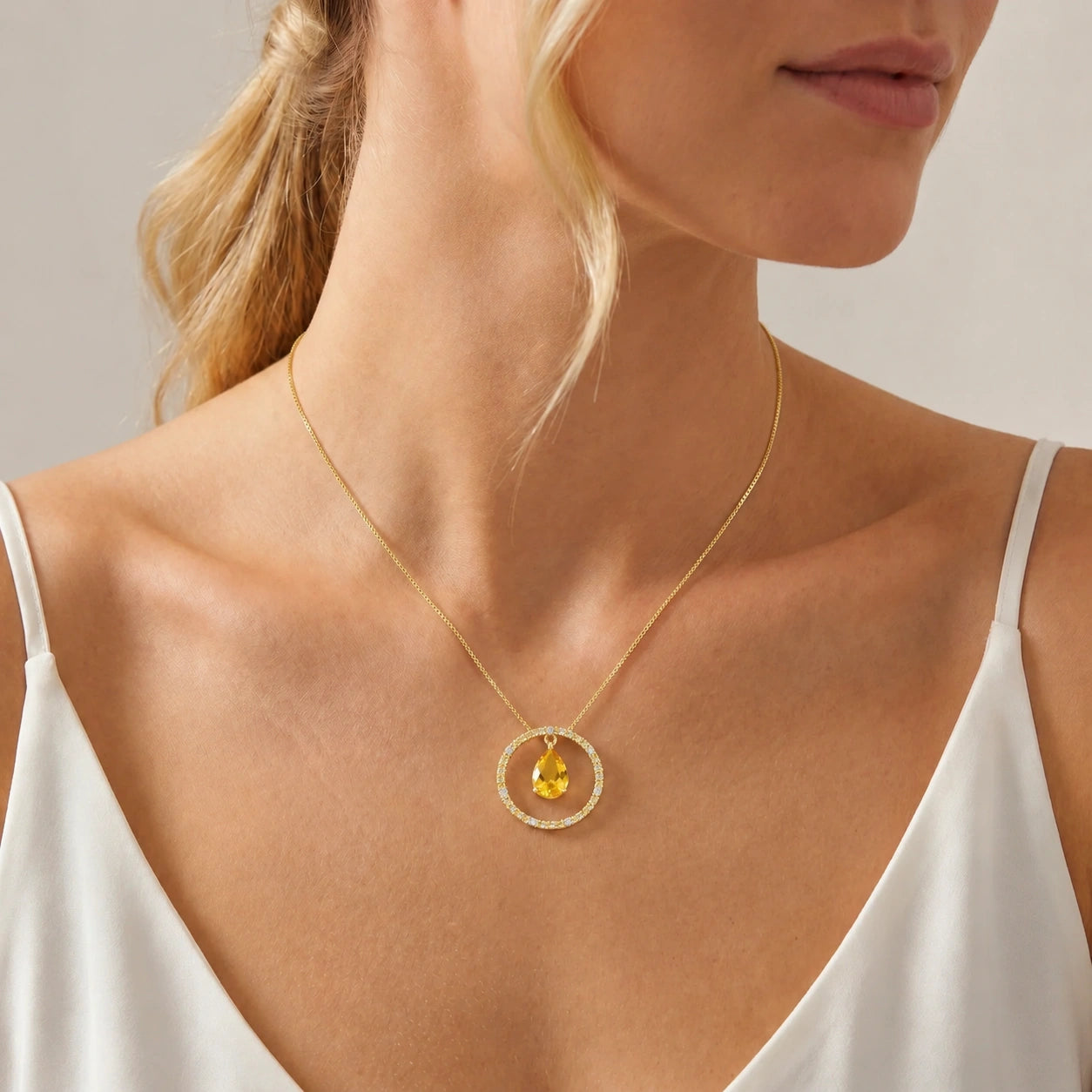 Yellow Gold Amethyst & Diamond — Arnalda
