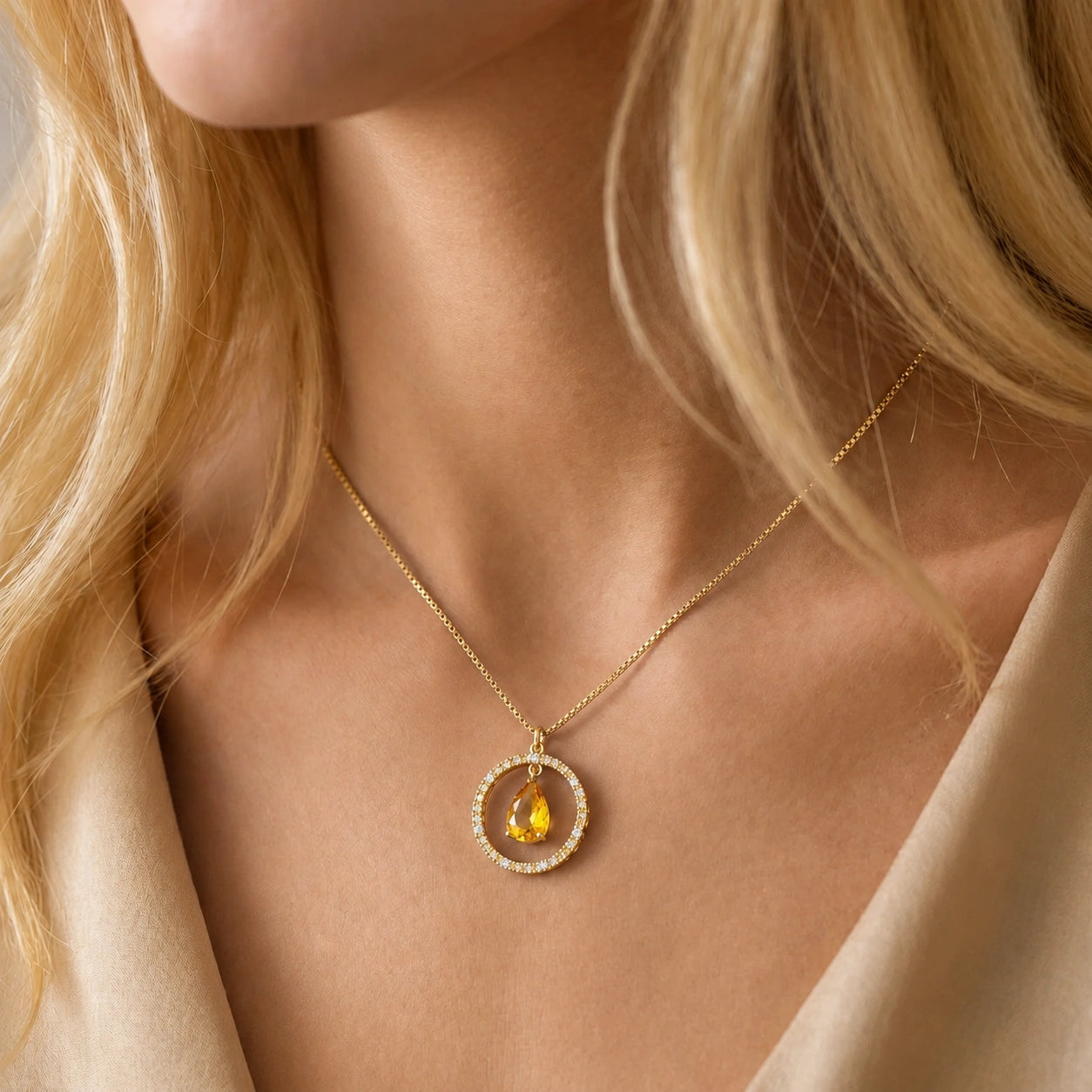 Yellow Gold Amethyst & Diamond — Arnalda