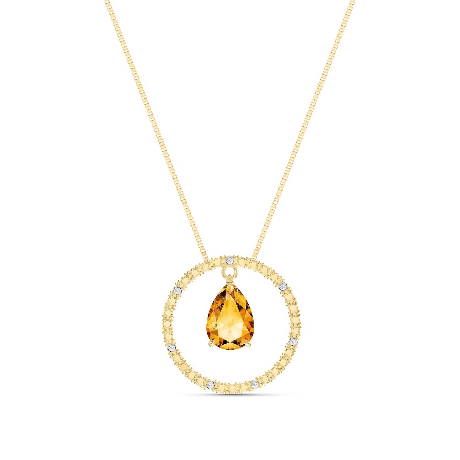 Yellow Gold Citrine & Diamond — Arnalda