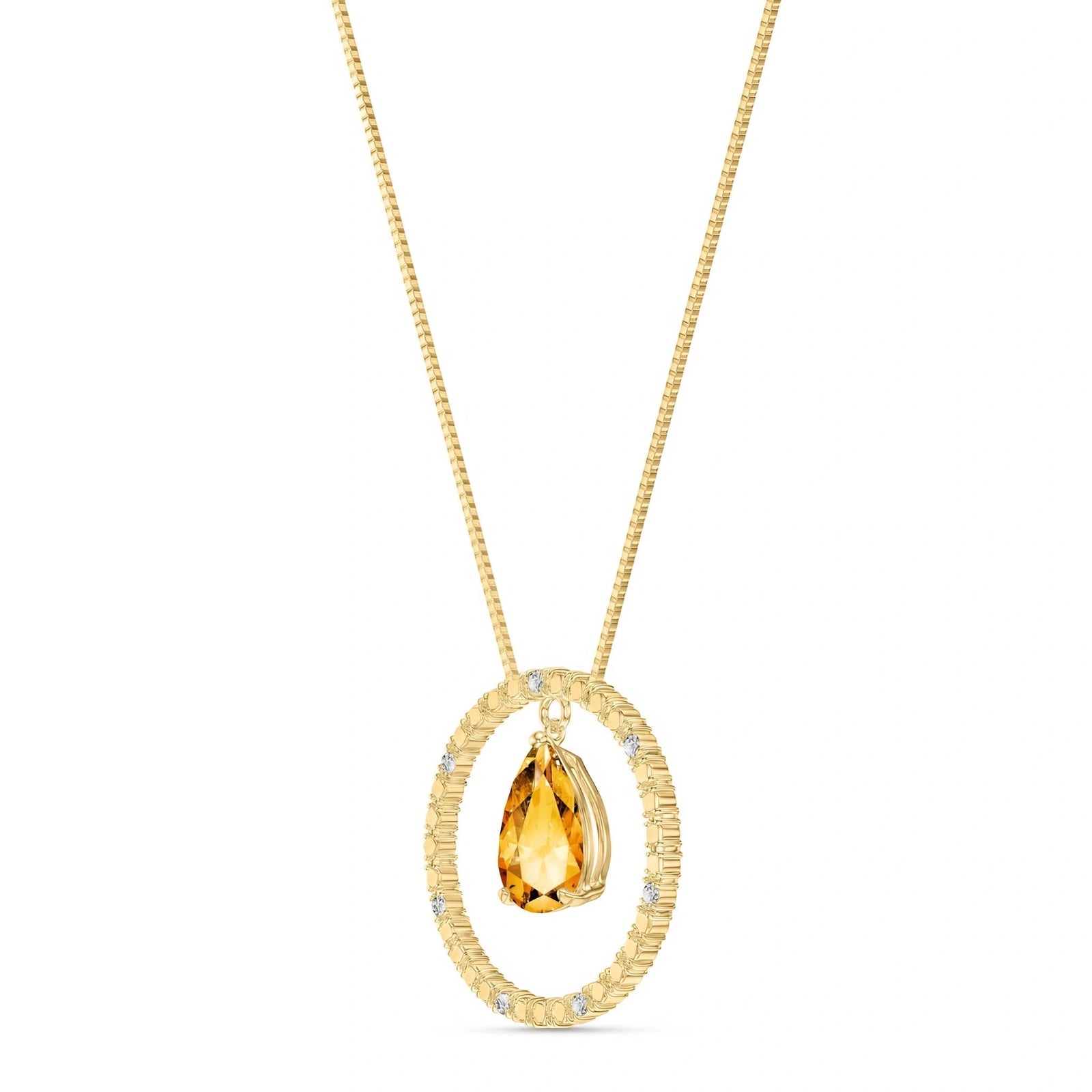Yellow Gold Citrine & Diamond — Arnalda