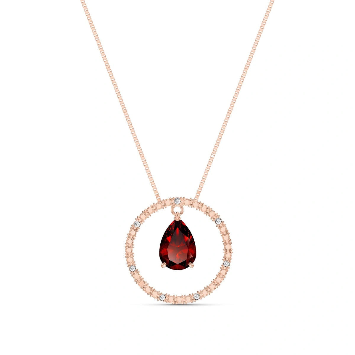 Rose Gold Garnet & Diamond — Arnalda