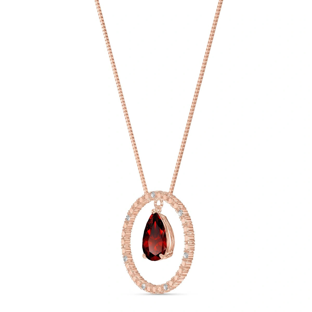 Rose Gold Garnet & Diamond — Arnalda