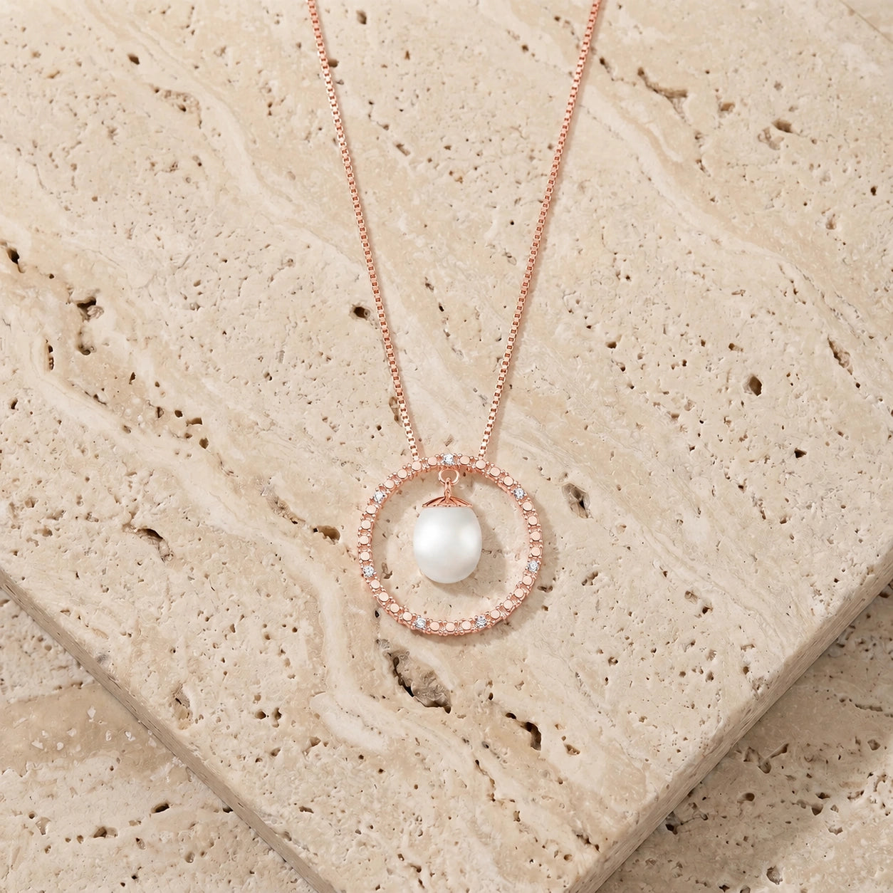 Rose Gold Pearl & Diamond — Arnalda