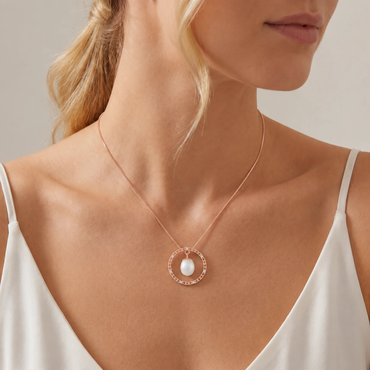 Rose Gold Pearl & Diamond — Arnalda