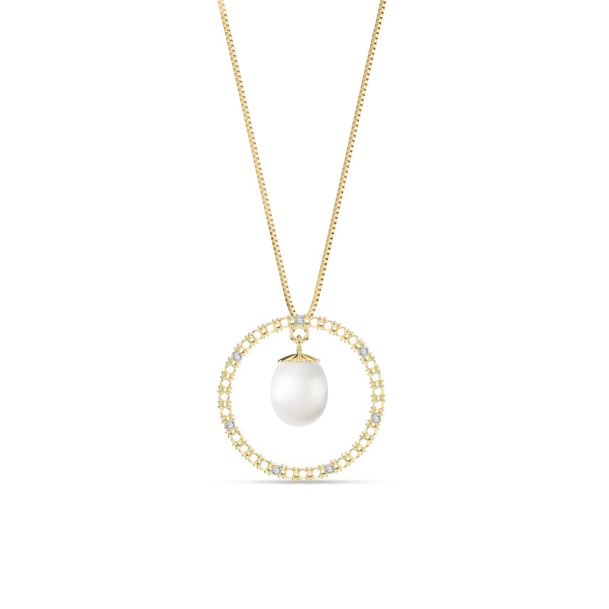Yellow Gold Pearl & Diamond — Arnalda