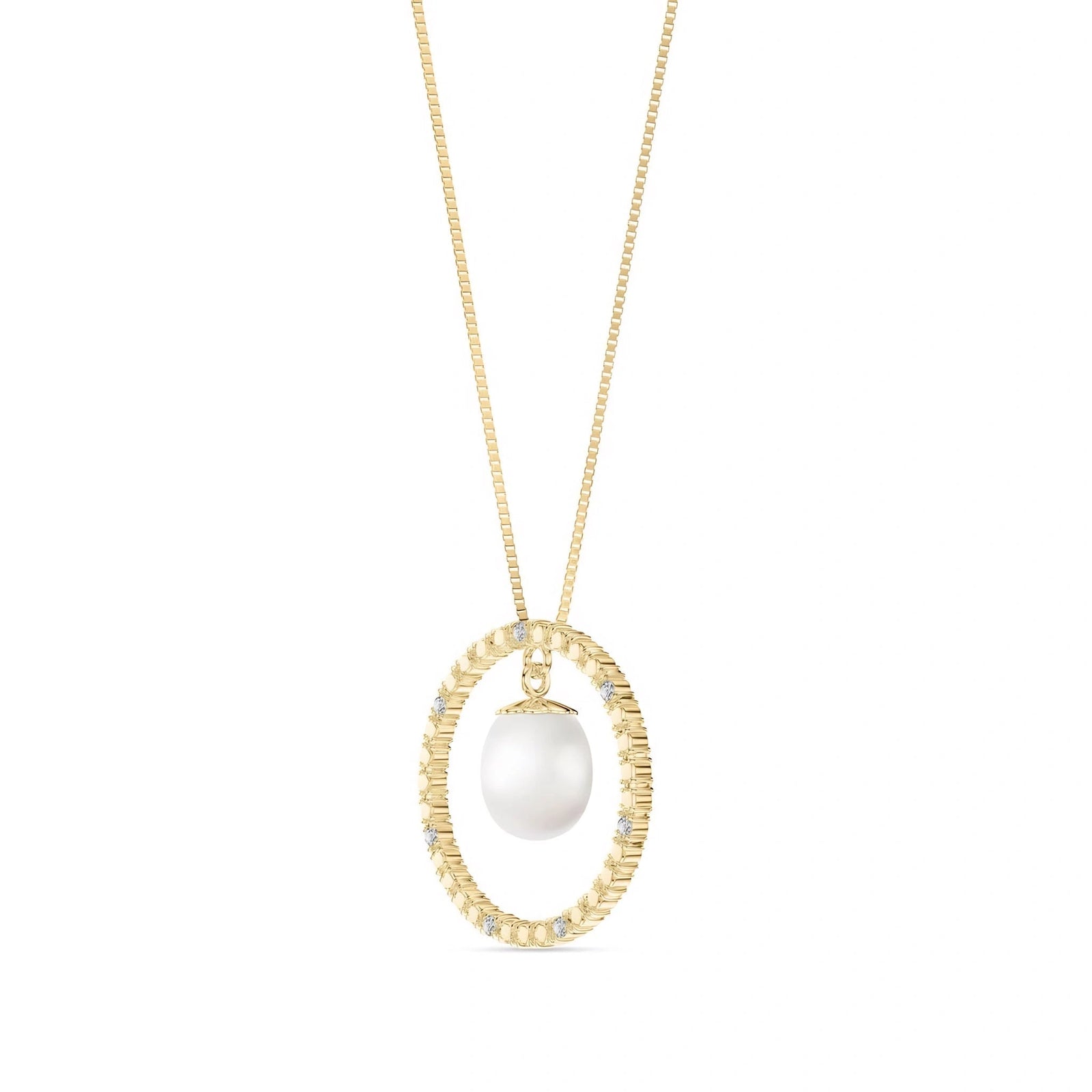 Yellow Gold Pearl & Diamond — Arnalda