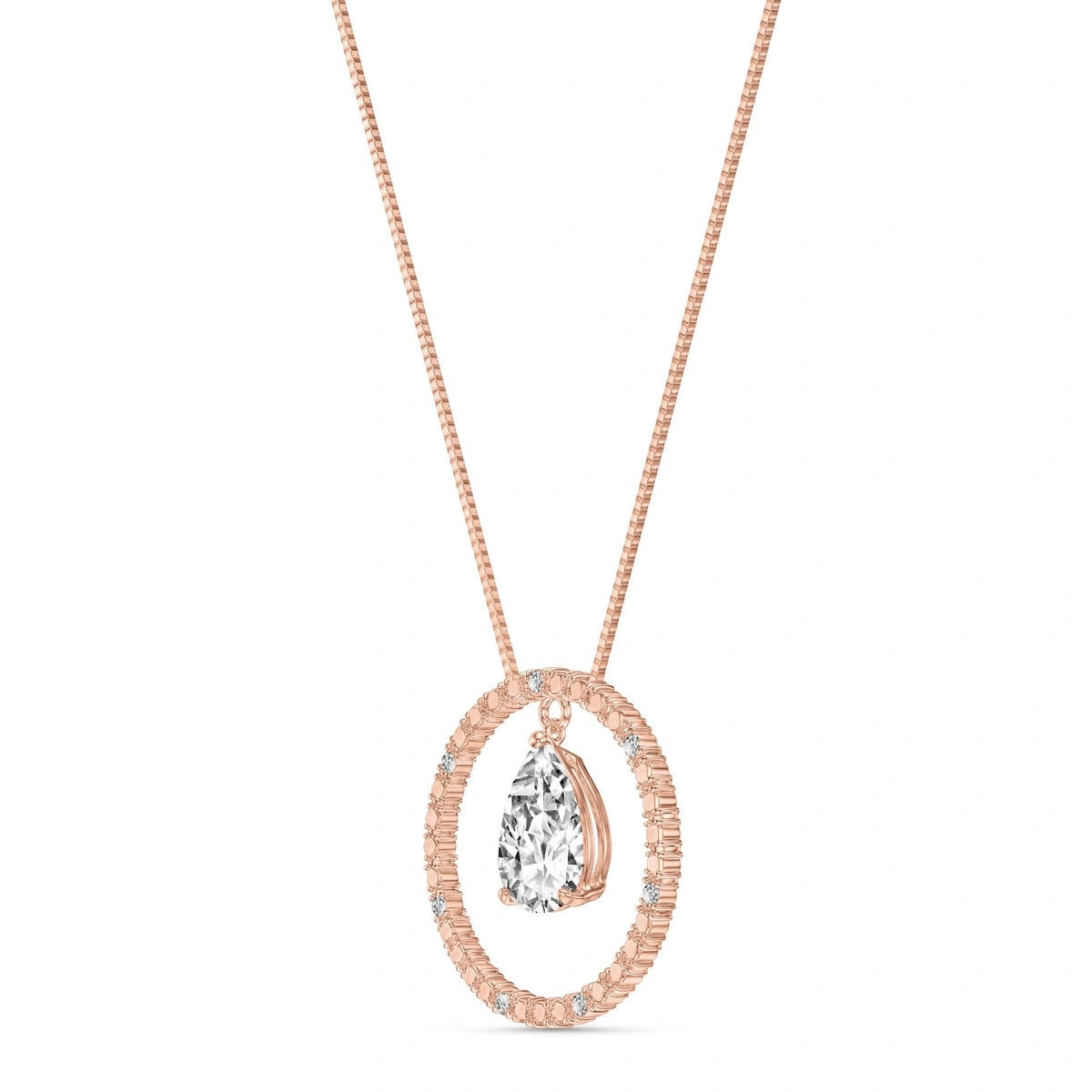 Rose Gold White Topaz & Diamond — Arnalda