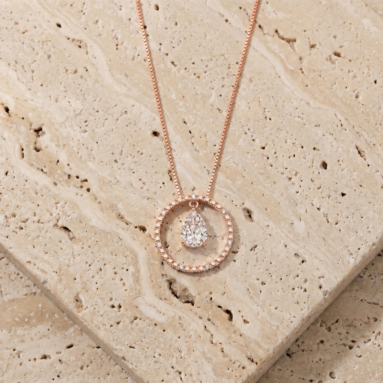 Rose Gold White Topaz & Diamond — Arnalda