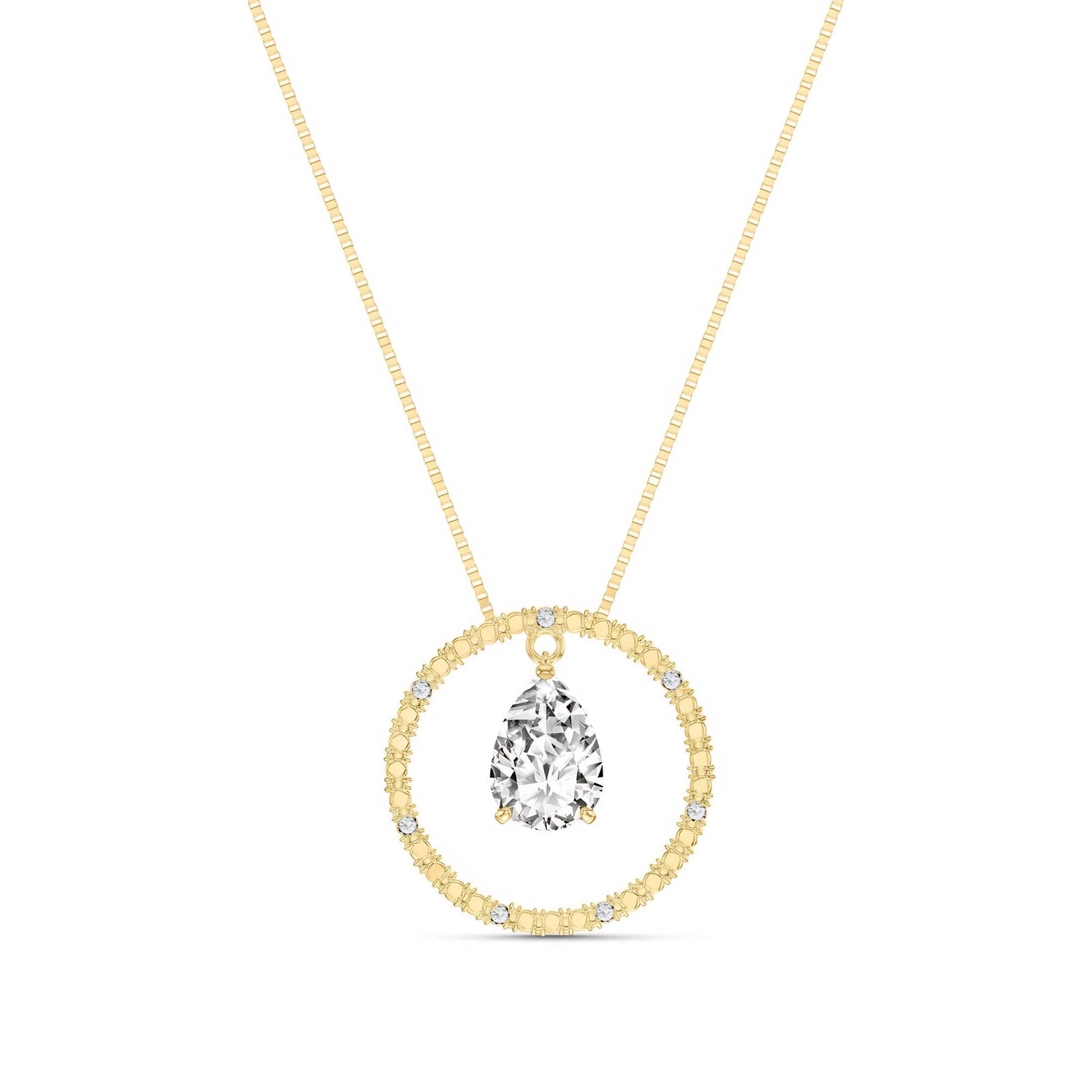 Yellow Gold White Topaz & Diamond — Arnalda