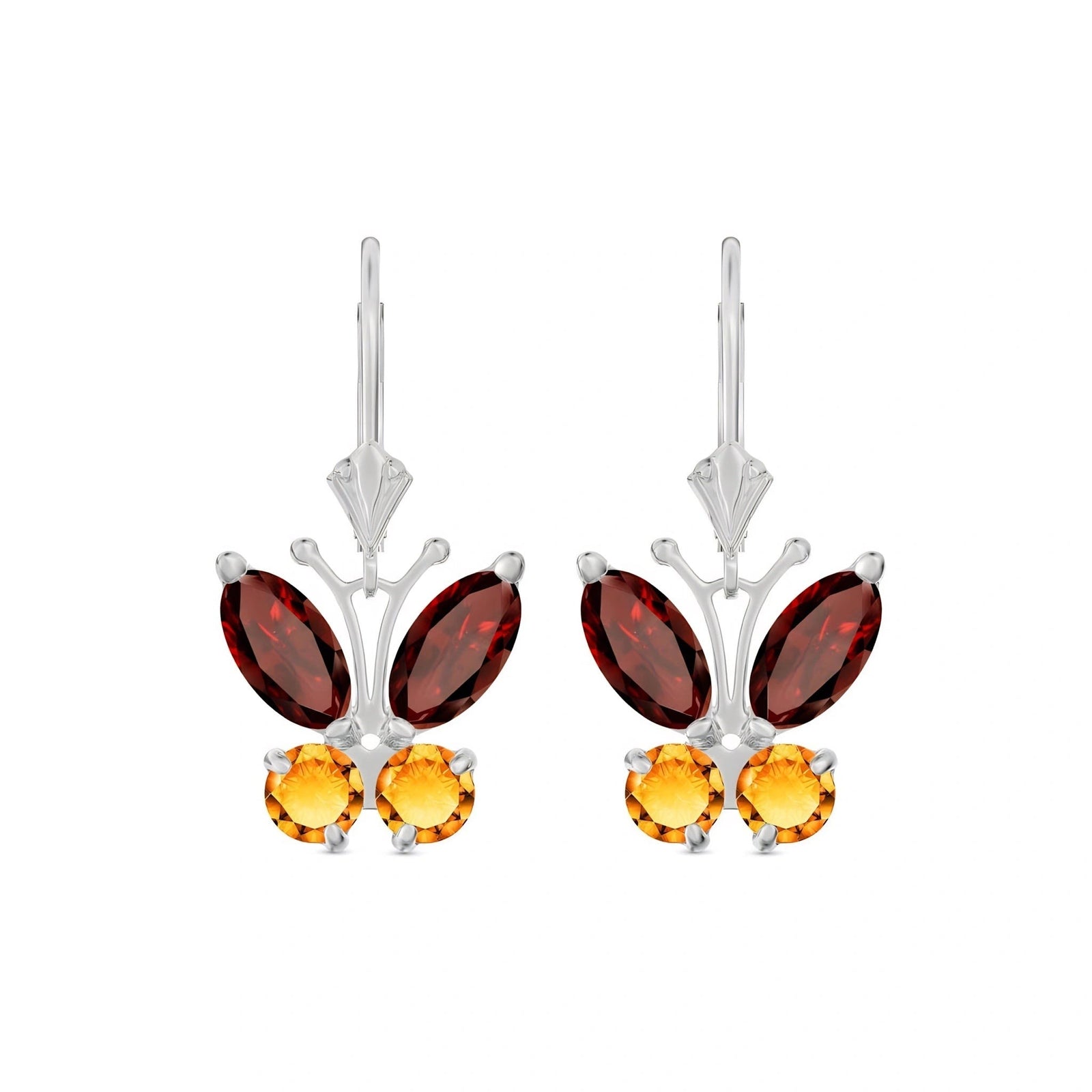 White Gold Aura Earrings Aquamarine 10K — Luciana