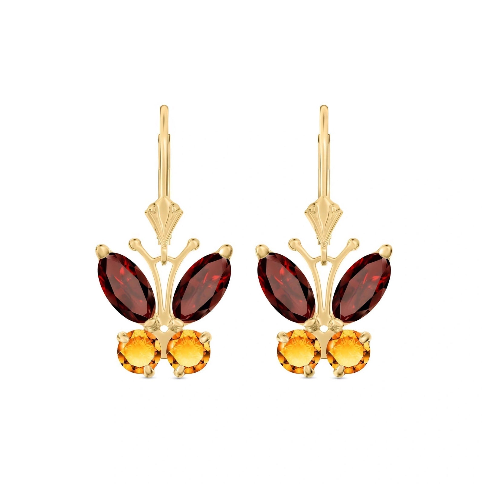 Yellow Gold Aura Earrings Aquamarine 10K — Luciana