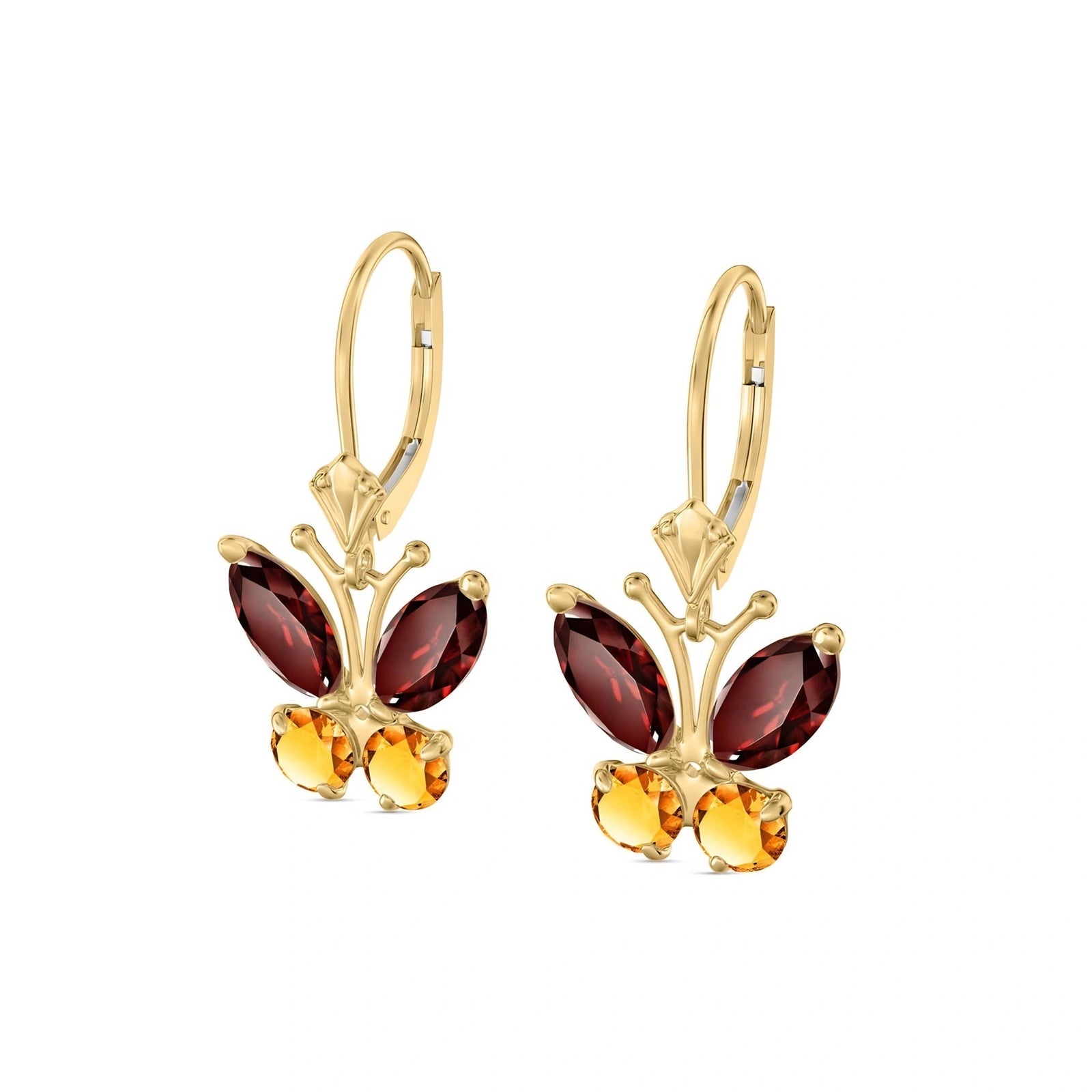 Yellow Gold Aura Earrings Aquamarine 10K — Luciana