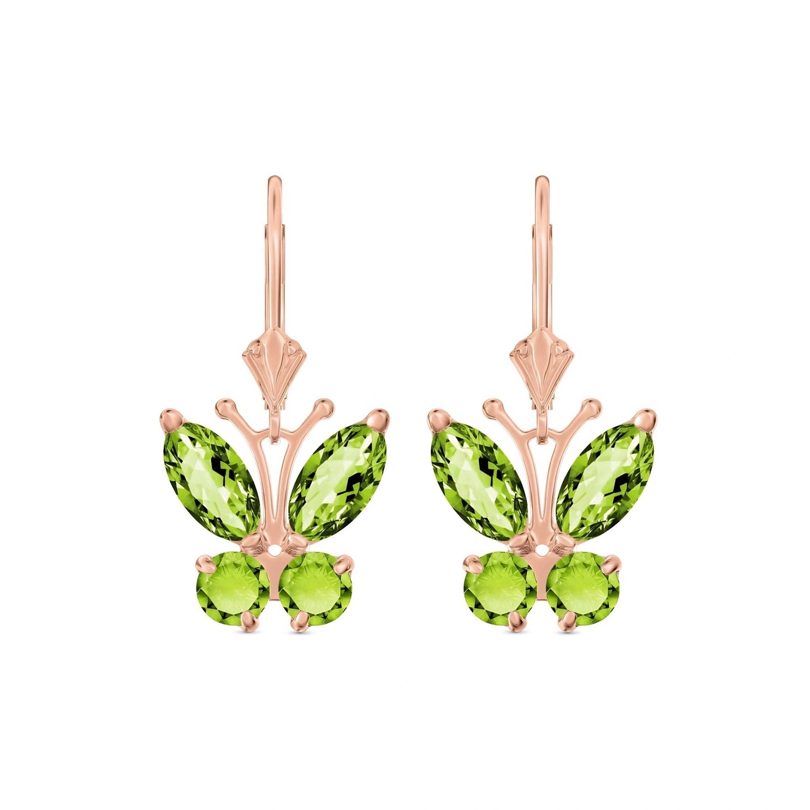 Rose Gold Aura Earrings Blue Topaz 10K — Luciana