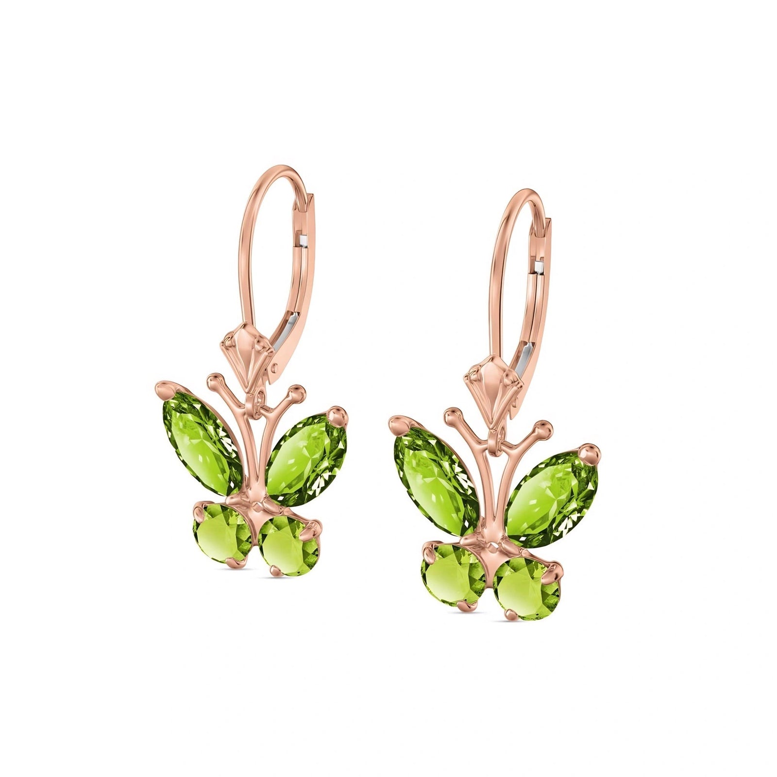 Rose Gold Aura Earrings Blue Topaz 10K — Luciana
