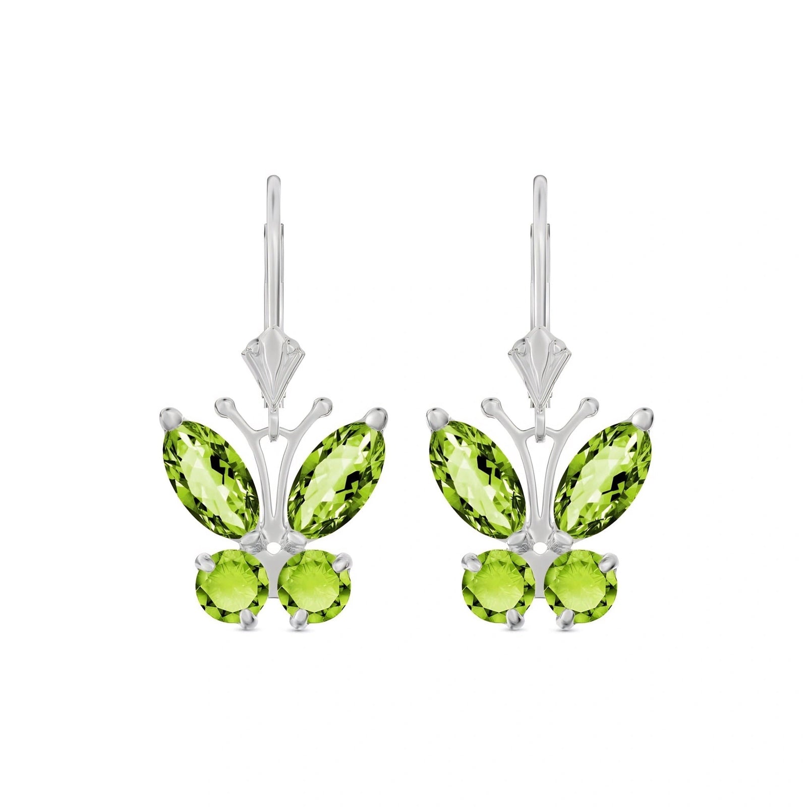 White Gold Aura Earrings Blue Topaz 10K — Luciana