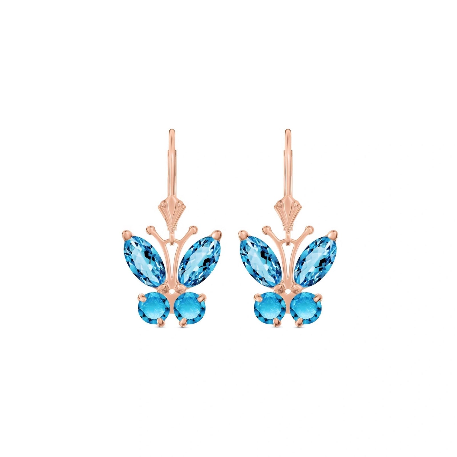 Rose Gold Aura Earrings Garnet 10K — Luciana
