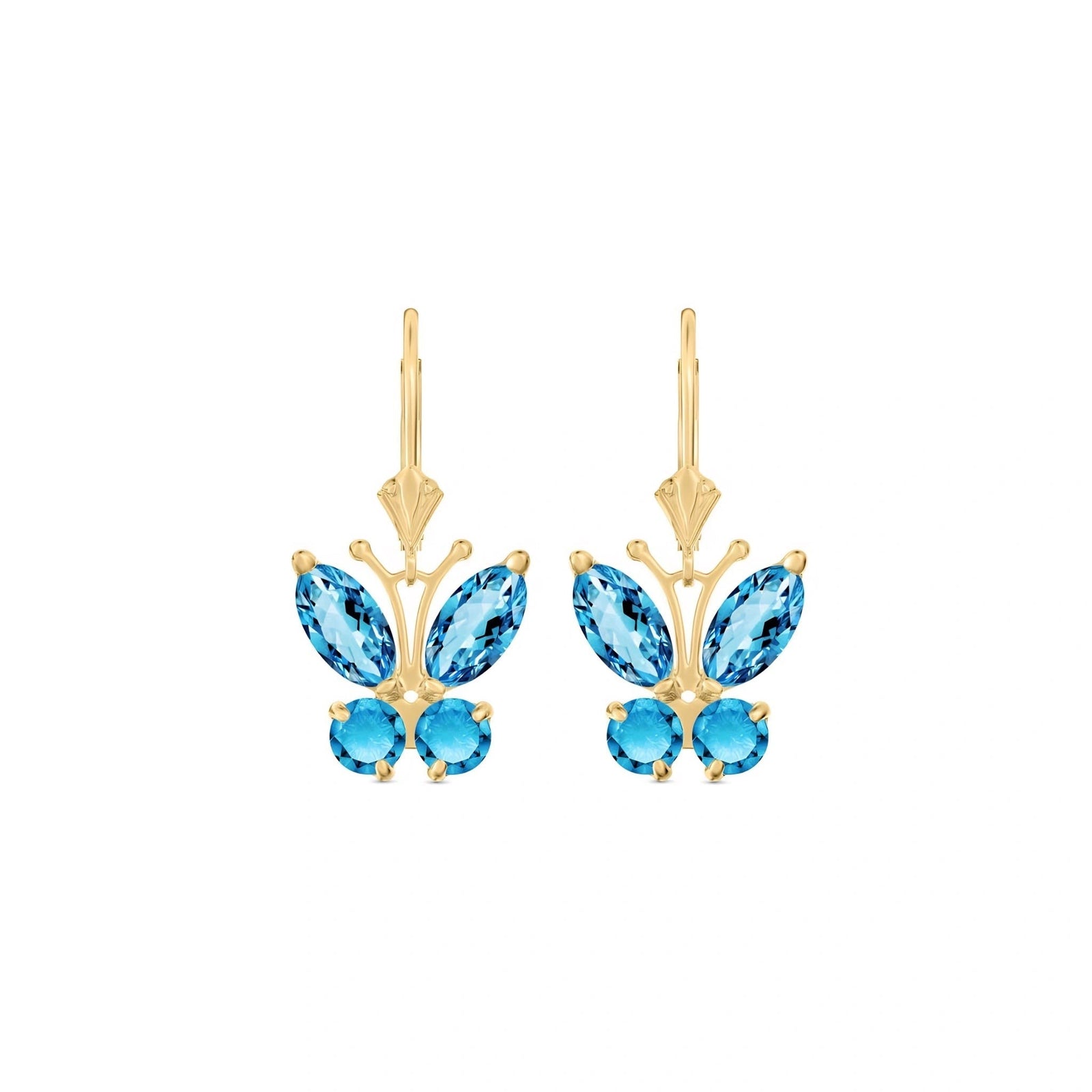 Yellow Gold Aura Earrings Garnet 10K — Luciana