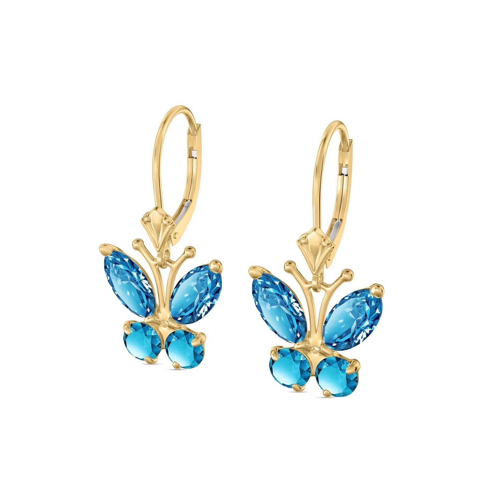 Yellow Gold Aura Earrings Garnet 10K — Luciana