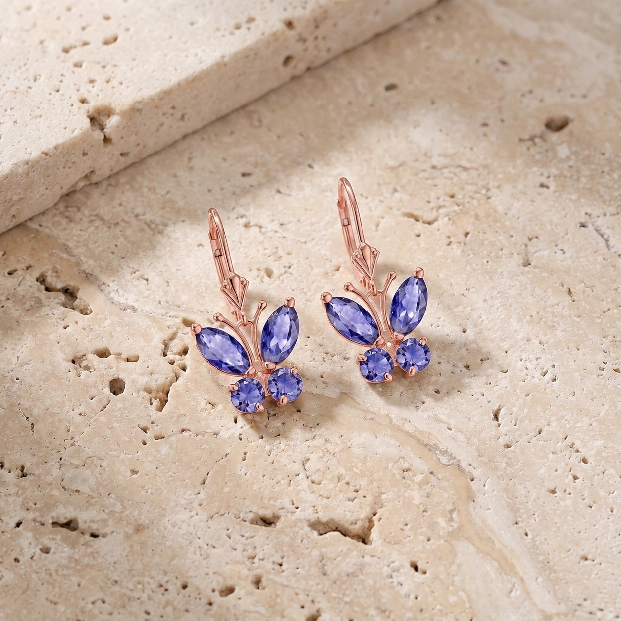 Rose Gold Aura Earrings Peridot 10K — Luciana