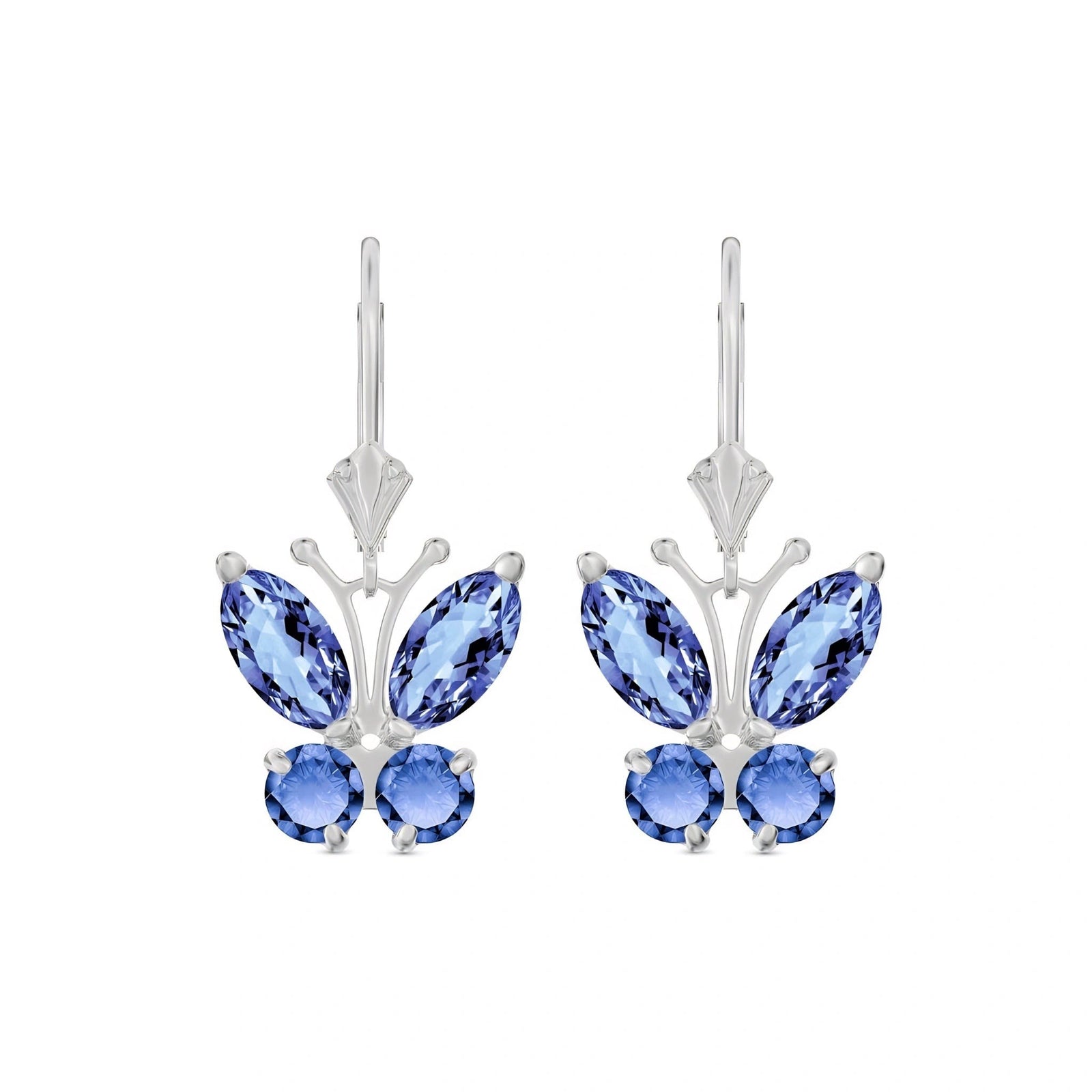 White Gold Aura Earrings Peridot 10K — Luciana