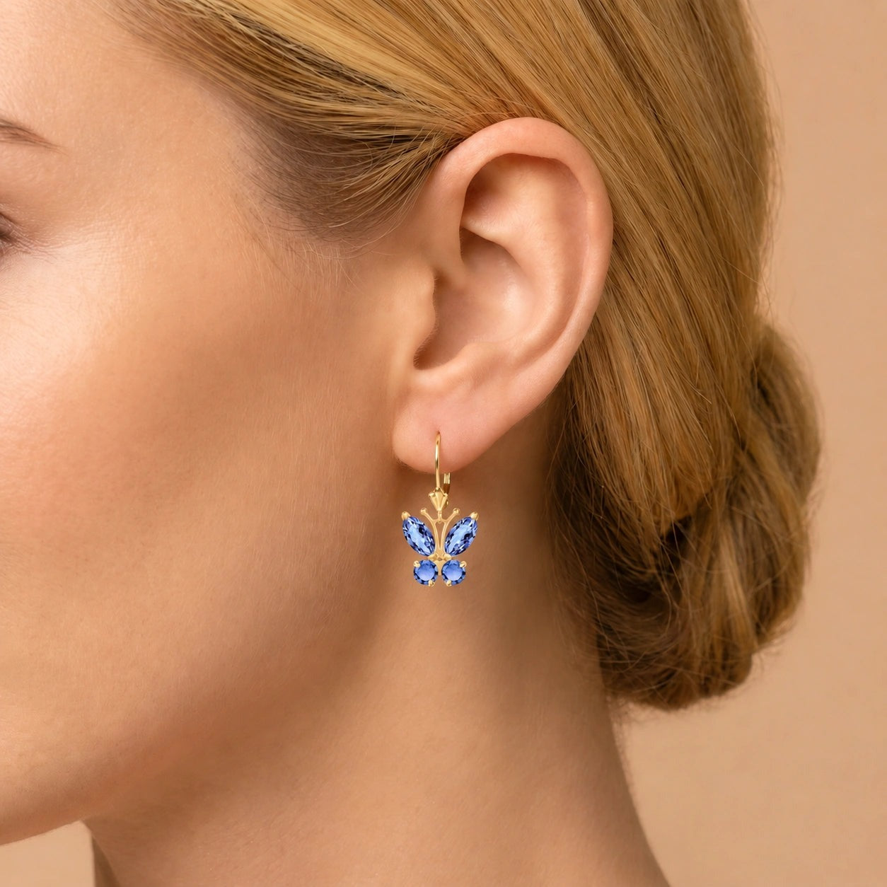 Yellow Gold Aura Earrings Peridot 10K — Luciana