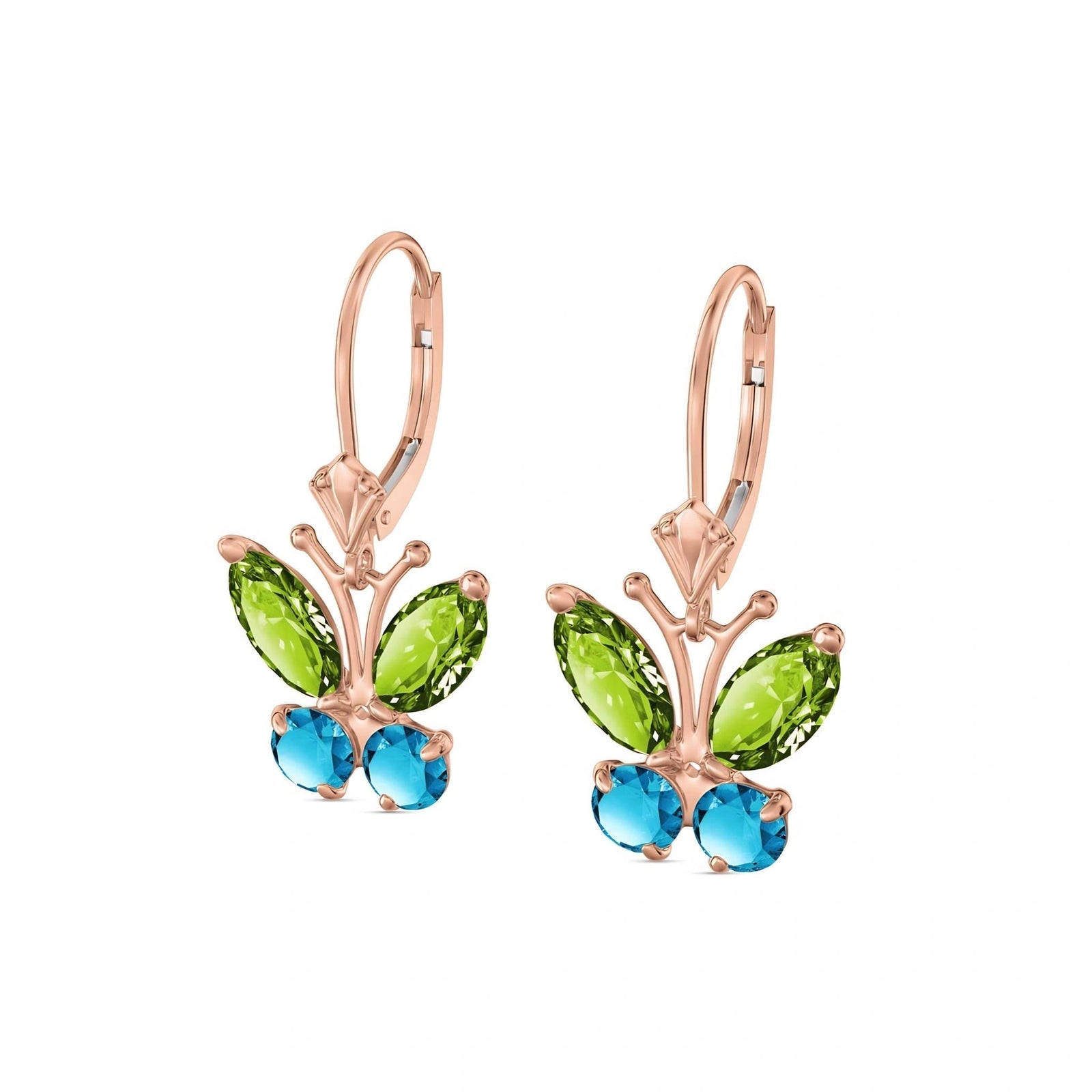 Rose Gold Aura Earrings Ruby 10K — Luciana