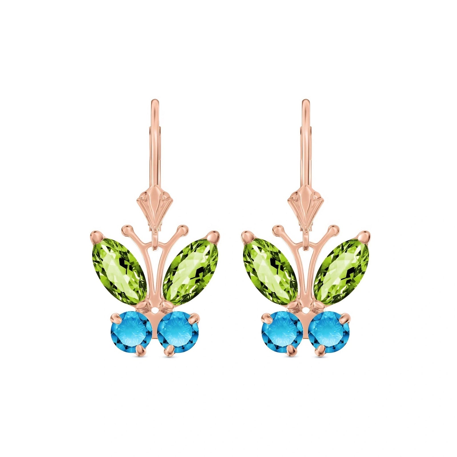 Rose Gold Aura Earrings Ruby 10K — Luciana