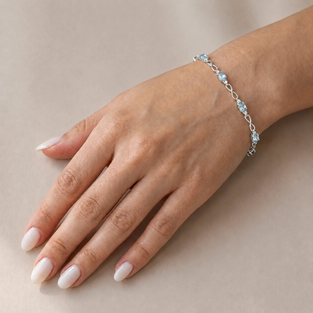 White Gold Diamond & Aquamarine — Mariagreta