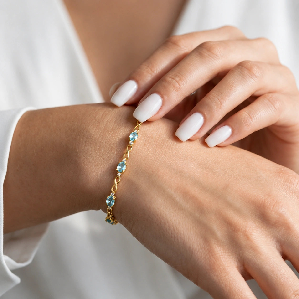 Yellow Gold Diamond & Aquamarine — Mariagreta