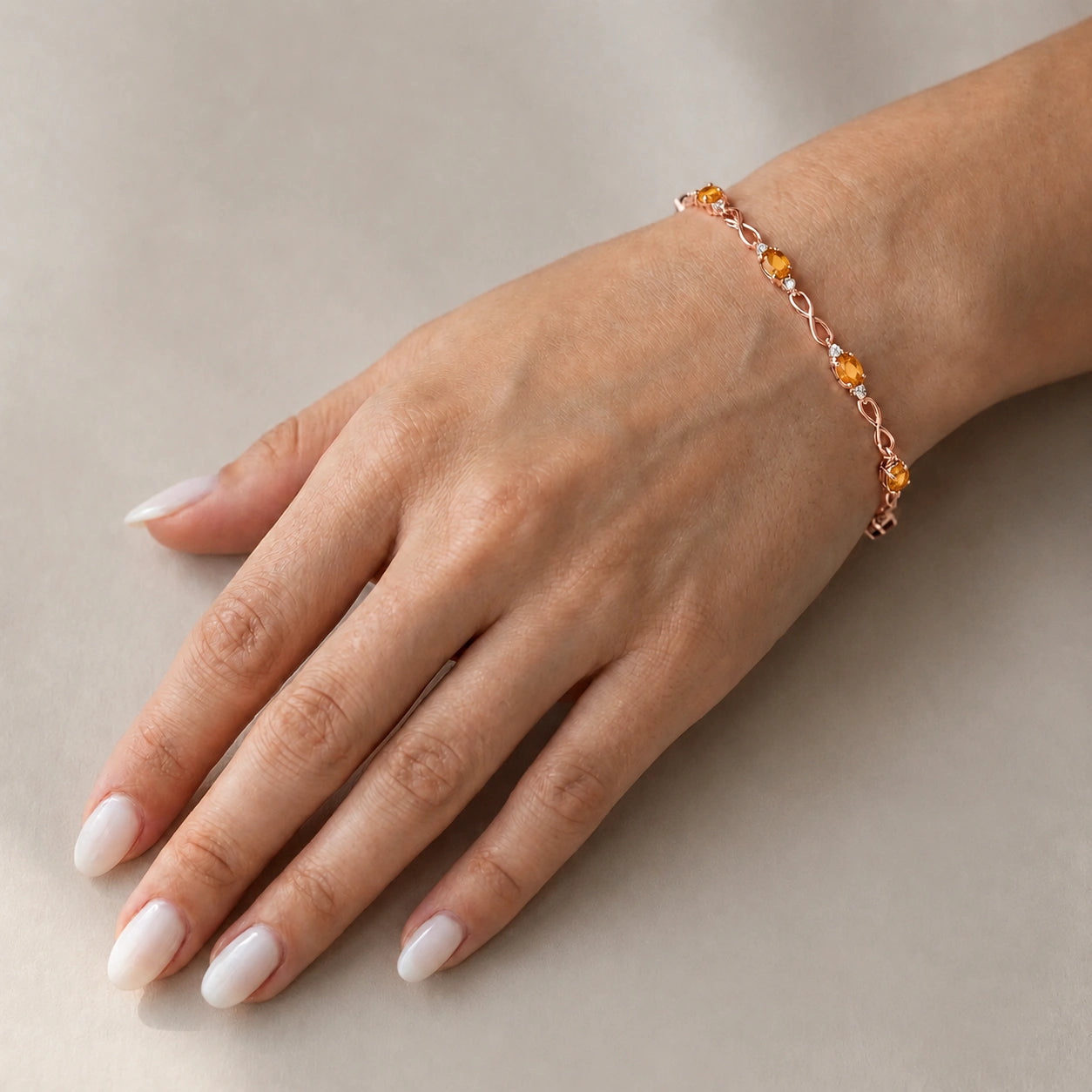 Rose Gold Diamond & Citrine — Mariagreta
