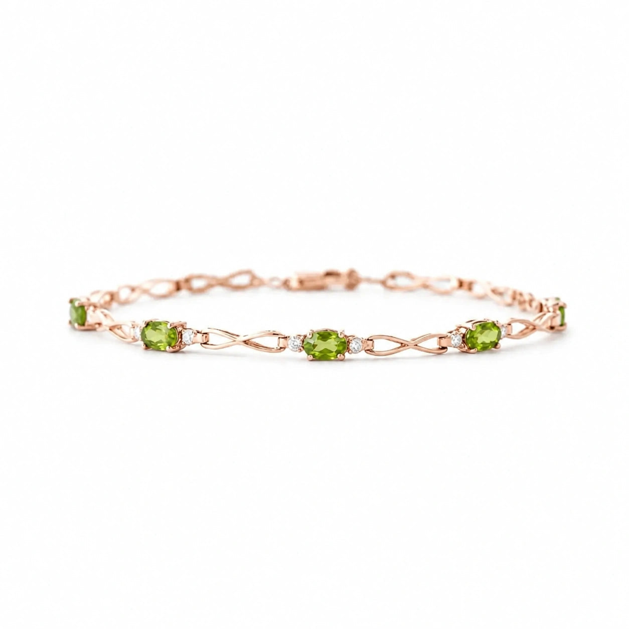 Rose Gold Diamond & Peridot — Mariagreta