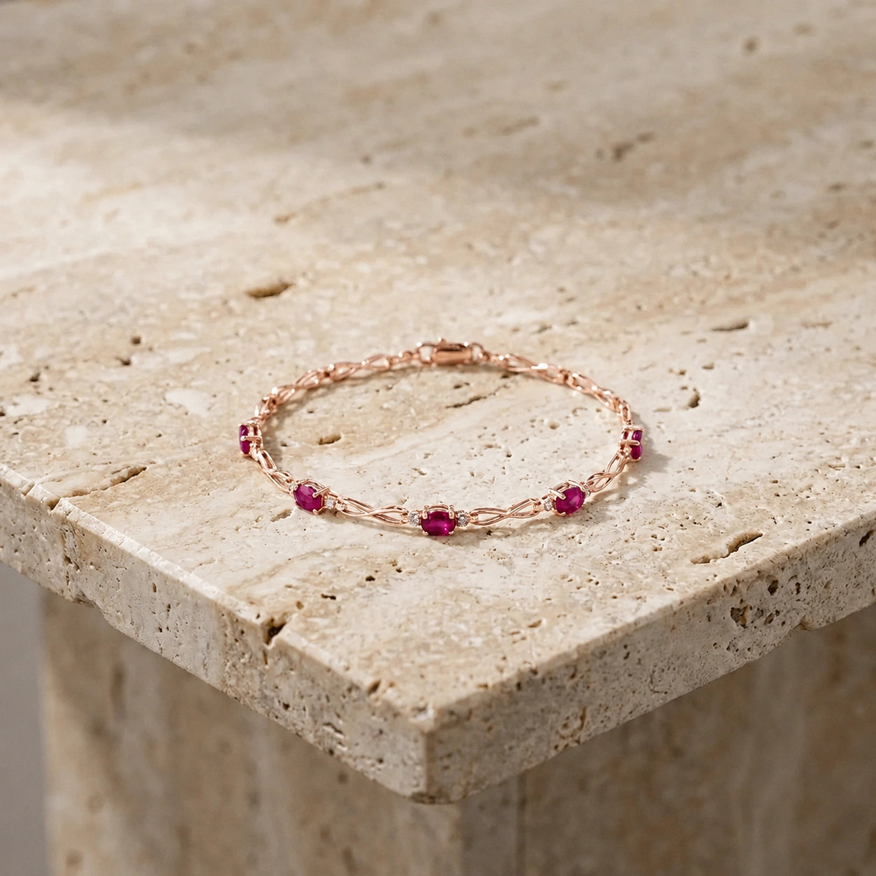 Rose Gold Diamond & Ruby — Mariagreta