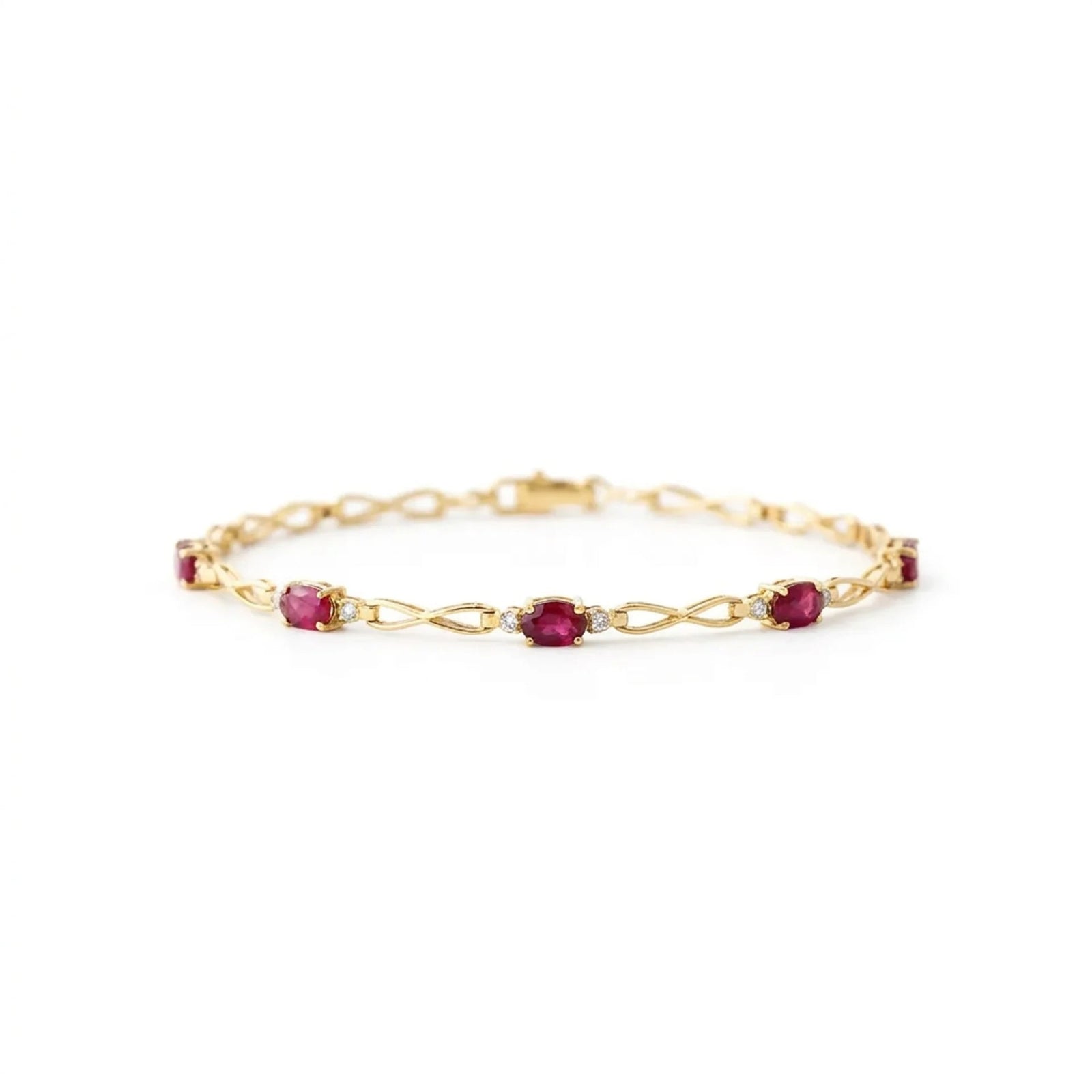 Yellow Gold Diamond & Ruby — Mariagreta