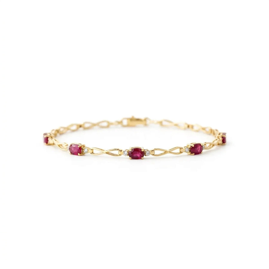 Yellow Gold Diamond & Ruby — Mariagreta