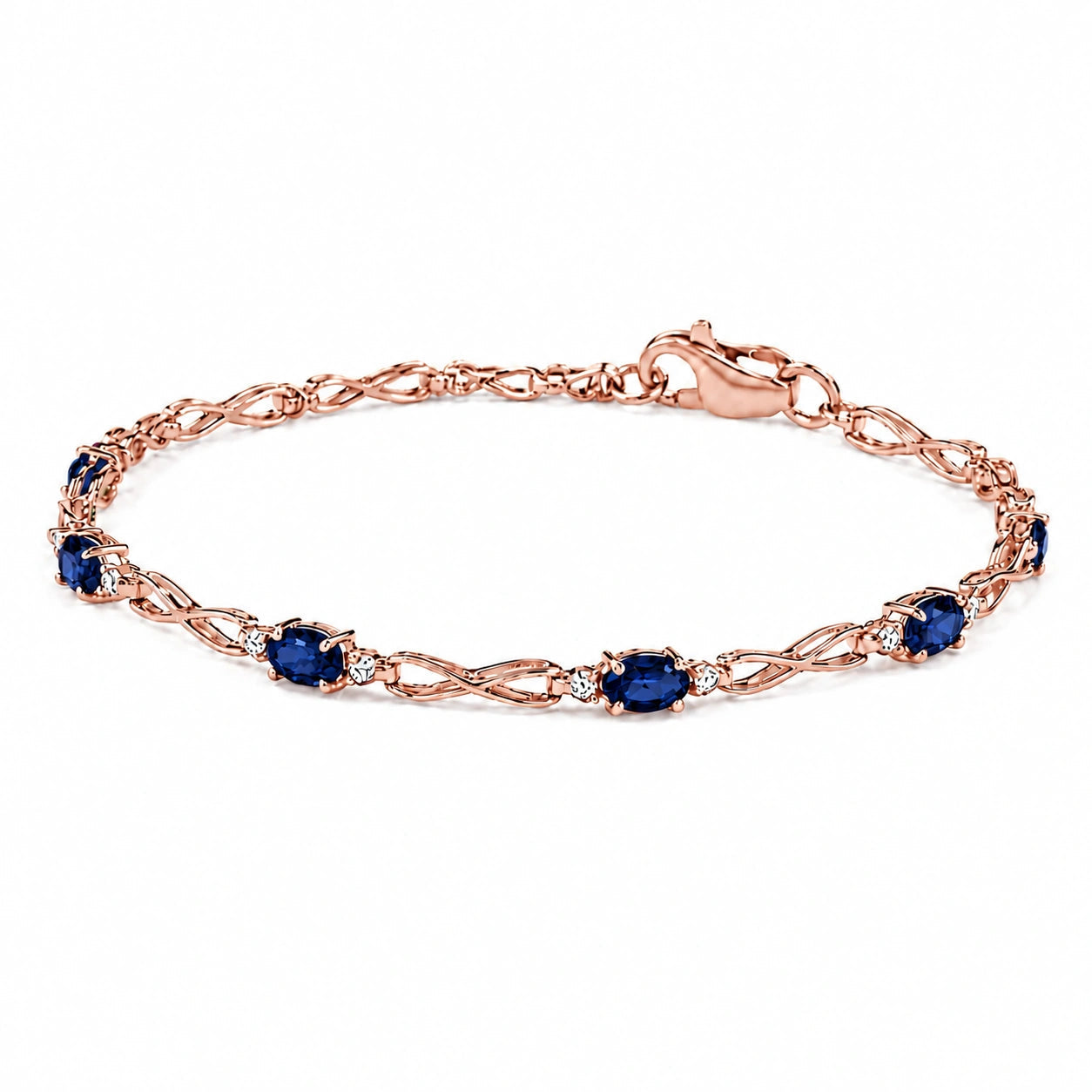 Rose Gold Diamond & Sapphire — Mariagreta