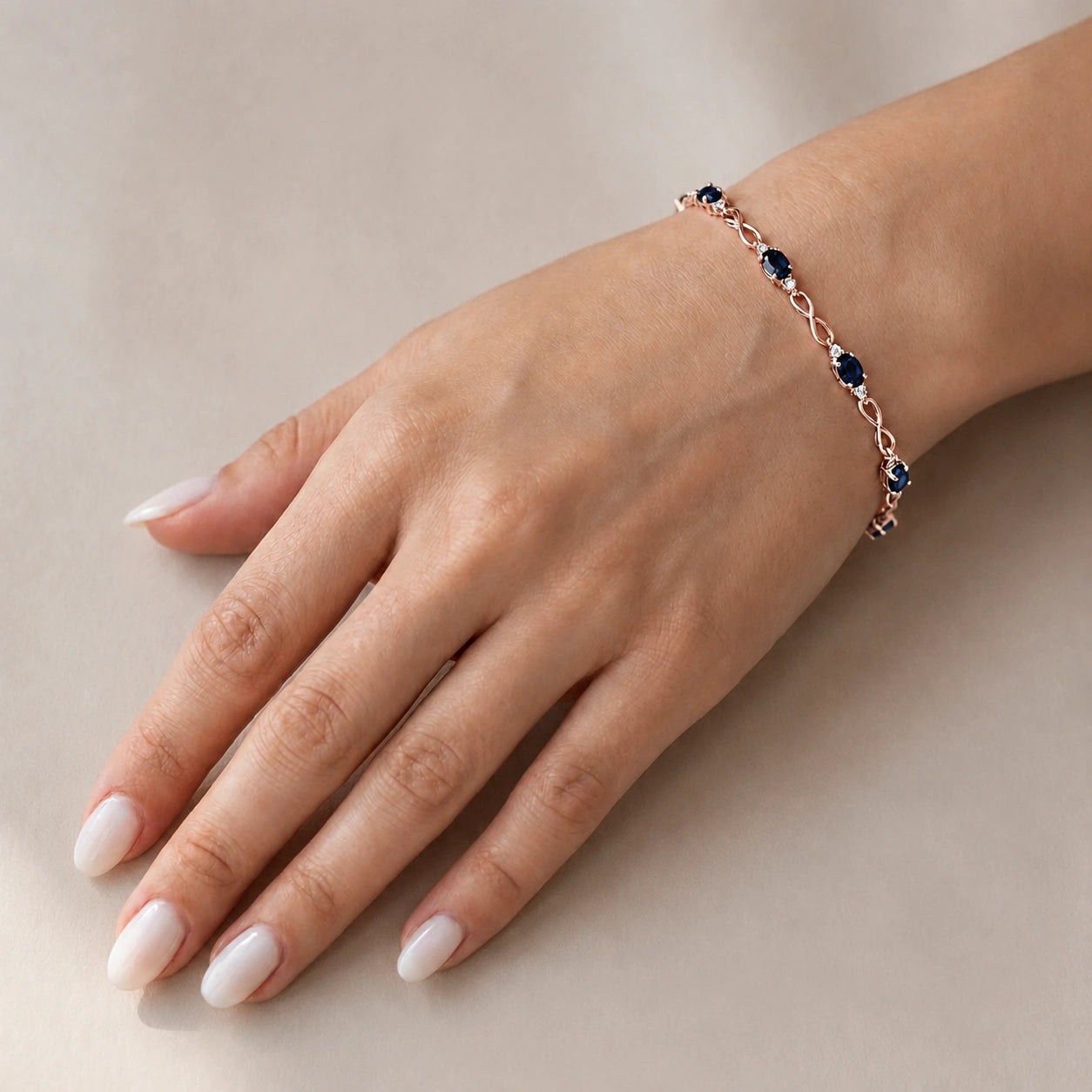 Rose Gold Diamond & Sapphire — Mariagreta